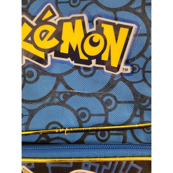 Pokemon Backpack Book Bag Nintendo Kids School Pikachu FAB Starpoint Black Blue - Picture 4 of 12